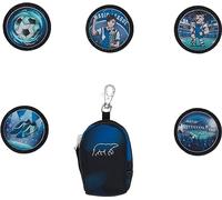 Beckmann, Mini Rucksack mit Buttons Magic League, Klettverschluss, Grundschule, 1. Klasse Zubehör, Black