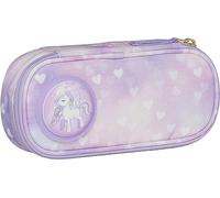 Beckmann, Ovales Schlamperetui Unicorn Princess Purple, Federmäppchen Schlampermäppchen, Grundschule, 1. Klasse, Purple