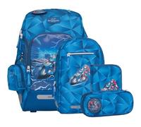 Beckmann Schulranzen Active Air FLX Schoolbag Set 6-teilig 20-25L Blue Lightning blau