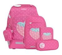 Beckmann Schulranzen Active Air FLX Schoolbag Set 6-teilig 20-25L Strawberry purpur
