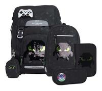Beckmann Schulranzen Classic Schoolbag Set 6-teilig 22L Pixel schwarz