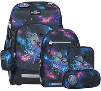 Beckmann, Schulranzen-Set Active Air FLX Ninja Elements, 6-teilig, Grundschule, inkl. Regenüberzug, 20-25L, Black