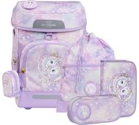 Beckmann Schulranzen Set Plus Air Unicorn Princess Purple 6 tlg
