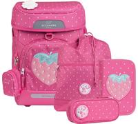 Beckmann Schulranzenset Plus Air 6-teiliges Set Strawberry