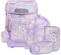 Beckmann Schulranzenset Plus Air 6-teiliges Set Unicorn Princess Purple