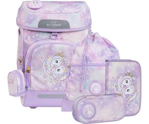 Beckmann Schulranzenset Plus Air 6-teiliges Set Unicorn Princess Purple