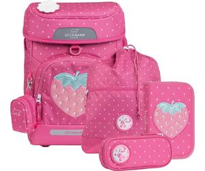 Beckmann Schulranzenset Plus Air - 6-tlg. Set Strawberry