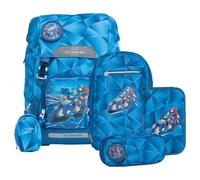 Beckmann Schulrucksack Classic 6-teiliges Set - Blue Lightning