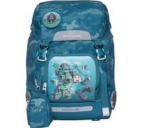 Beckmann, Schulrucksack Classic Jungle Game, Grundschule, 1. Klasse, ergonomisch, inkl. Regenüberzug, 22L, Green