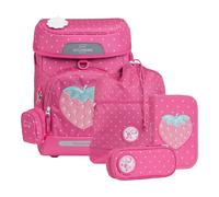 Beckmann Schulrucksack Plus Air 6-teiliges Set - Strawberry