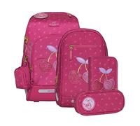 BECKMANN, Schulrucksack-Set Active Air FLX Cherry, 6-teilig, Grundschule, inkl. Regenüberzug, 22L, Red
