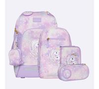 Beckmann Schulrucksack-Set Active Air FLX , Unicorn Princess Purple, 6-teilig