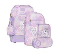 Beckmann Schulrucksack-Set Active Air FLX , Unicorn Princess Purple, 6-teilig