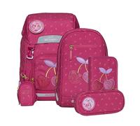 Beckmann, Schulrucksack-Set Classic Cherry, 6-teilig, Grundschule, ergonomisch, inkl. Regenüberzug, 22L