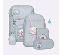 Beckmann Schulrucksack-Set Classic Forest Deer Dusty Mint, 7-teilig