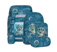 Beckmann, Schulrucksack-Set Classic Jungle Game, 6-teilig, Grundschule, ergonomisch, inkl. Regenüberzug, 22L