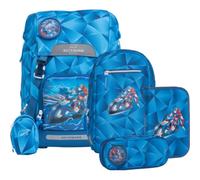 Beckmann Schultaschenset Classic Blue Lightning, 6-teilig