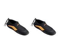 Beco Badeschuhe/Surfschuhe für Damen und Herren schwarz/orange 37 (Packung mit 2)