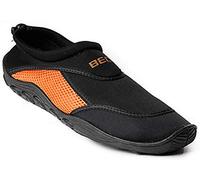 BECO Badeschuhe / Surfschuhe für Damen und Herren schwarz/orange 40