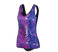 BECO Beermann Damen BECO Badeanzug, C-Cup Power of Nature, lila/Schwarz, 44