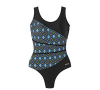 Beco Damen Badeanzug Rock-a-Bella, Schwarz-türkis, 40