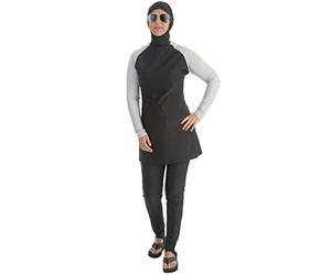 Beco Damen badpak 5728 Badeanzug, Silber/Schwarz, S EU