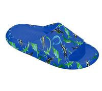 Beco Kinder Pantoletten mit Meeresdinosaurier-Motiven, Badeschlappen Kinder in Größe 26/27, Bequeme Kinder Pantoletten für Jungen & Mädchen - in Blau