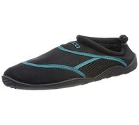Beco Wasserschuhe Damen & Herren - Neopren Badeschuhe mit Netzeinsatz & Gummisohle, elastische Surfschuhe ideal für Wassersportaktivitäten - in Schwarz/Petrol, Größe: 36