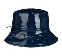 bedacht Lack Regenhut Stoffhut Fischerhut Damenhut Damen - Made in Italy Herbst Sommer Frühjahr Winter Frühling-Sommer Herbst-Winter - One Size dunkelblau