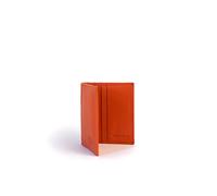 BEDETTI Elegante Uni Geldbörse aus echtem Leder mit Kartenhalter, Orange, 9,5 x 8 x 0,5 cm, Modern