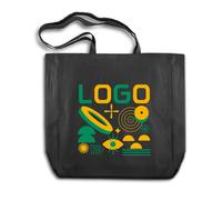 Bedruckte Baumwolltasche 38x8x8x42cm 220g/m2 Schwarz - 1 Fabre / Nein / 200 Stück