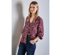 STREET ONE Damen A345323 Bedruckte Bluse, Mulberry Red, 38 EU