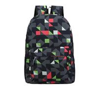 Bedruckte Schultasche, Büchertaschen für die Grundschule, eleganter Diamant-Raster-Rucksack für unterwegs, Outdoor-Aufbewahrungstasche für Erwachsene, Männer, Diamond Black, Se référer au descriptif