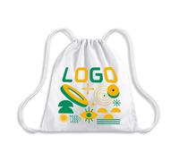 Bedruckter Baumwollrucksack 34x40cm 145g/m2 Weiß - 2 Farben / Nein / 50 Stück