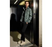 Windbreaker STREET ONE MEN, Herren, Gr. L (42), grün (dusty grün), Stoff, Obermaterial: 100% Polyester; Futter: 100% Polyester, bedruckt, normal normal, hoch geschlossener Ausschnitt, Bündchen, Jacken