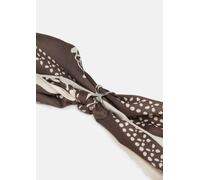 Bedrucktes Artwork-Seiden-Mix-Tuch mit Schnallendetail beige|braun ONESIZE