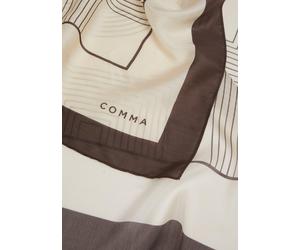 Bedrucktes Seiden-Mix-Tuch, 90x90 cm beige|braun ONESIZE