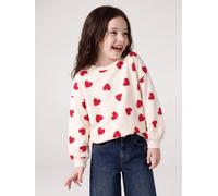 Bedrucktes Sweatshirt Mädchen elfenbein Gr. 98/104 von Vertbaudet