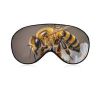 Bee and Flower Augenmaske für Damen & Herren, atmungsaktive & verstellbare Augenabdeckung, ultraweiche Schlafmaske, leichte Reise-Augenbinde für Flugzeug, Nickerchen, Nachtschlaf