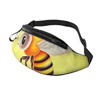Bee in Flower Bauchtasche für Herren und Damen, modische Hüfttasche, Reise-Crossbody-Tasche mit verstellbarem Riemen, überall Gürteltasche, wasserdichte Brusttasche, Radsport, Bauchtasche, Geldbörse