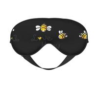 Bee Love Honey Schlaf-Augenmaske, verstellbar, glatt, weich, Augenmaske, Schattierung, Augenbinde, Augenmaske für Ausruhen, Reisen
