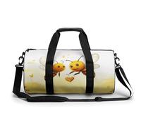 Bee Love Honey Sporttasche, leichte Reisetasche, Wochenendtasche für Damen und Herren, weiß, 45 cm/22,9 cm/22,9 cm/22,9 cm, weiß, 17.7in/9in/9in