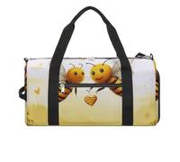 Bee Love Honey Sporttasche, leichte Reisetasche, Wochenendtasche, für Damen und Herren, weiß, Einheitsgröße, weiß, Einheitsgröße