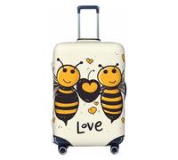 Bee Love Reisegepäckhülle, elastisch, waschbar, staubdicht, passend für 45,7-81,3 cm große Gepäckstücke, Honey, Schwarz , XL