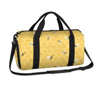 Bee Sports Duffel Bags Bee Honey Weekend Overnight Bag Casual Tote Holdall Travel Gym Luggage Duffel Bag for Kids Girls Boys Women Men
