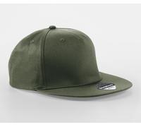 BEECHFIELD 7 PANEL SNAPBACK RAPPER CAP OLIVE GREEN
