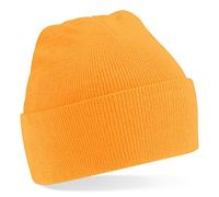 Beechfield, Acryl-Strickmütze für Erwachsene, zum Aufschlagen, Unisex Gr. Einheitsgröße, Fluoreszierendes Orange