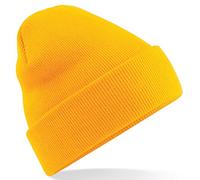 Beechfield, Acryl-Strickmütze für Erwachsene, zum Aufschlagen, Unisex Gr. Einheitsgröße, gold