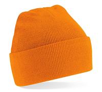 Beechfield, Acryl-Strickmütze für Erwachsene, zum Aufschlagen, Unisex Gr. Einheitsgröße, Orange