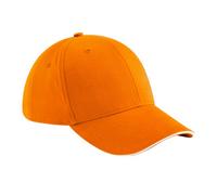 Beechfield - "Athleisure" Kappe 6 Segmente (Orange/Weiß) Einheitsgröße